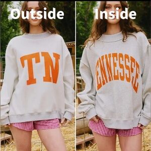Tennessee Gray and Orange Reversible Mockneck